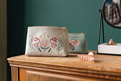 Danica Studio Far And Away Cotton Cosmetic Bag Small