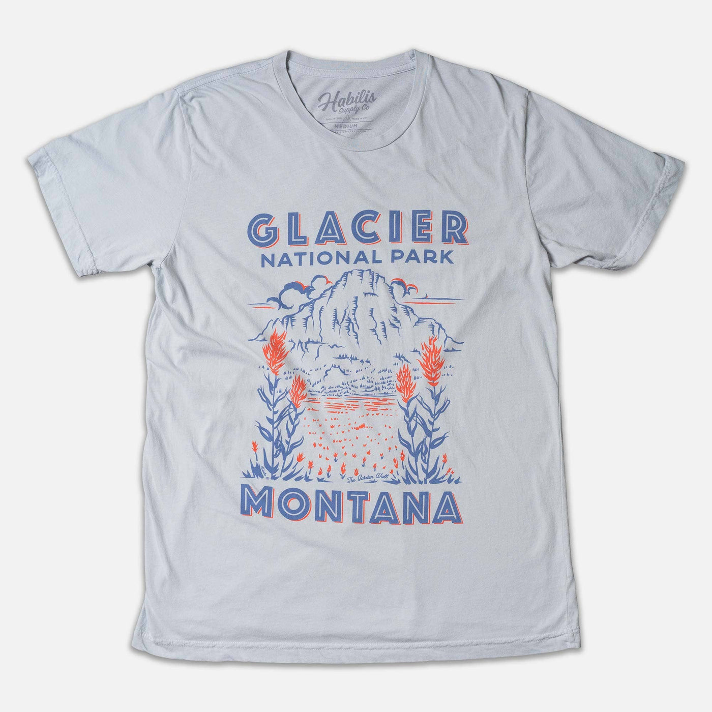 Glacier National Park T-Shirt-USA Made/ 100% Cotton