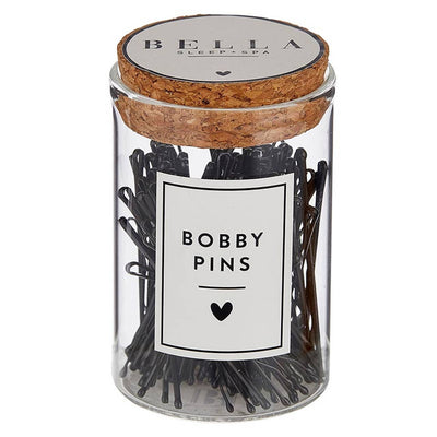 Black Bobby Pins in Jar - Standard (100 pcs)