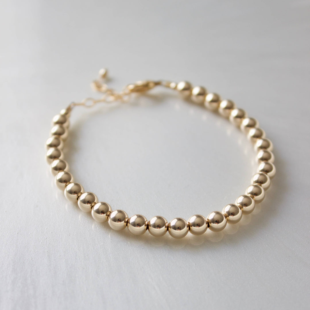 B1126 Gold Bracelet-Gold Filled Beaded