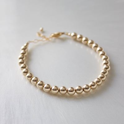 B1126 Gold Bracelet-Gold Filled Beaded