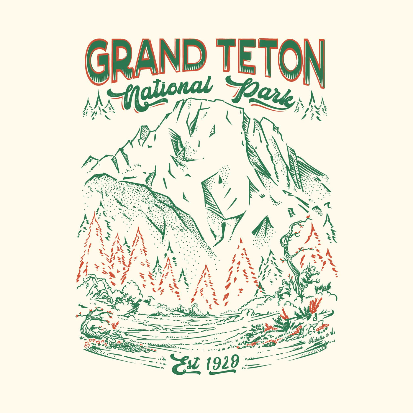 Grand Teton National Park - USA Made | 100% Cotton