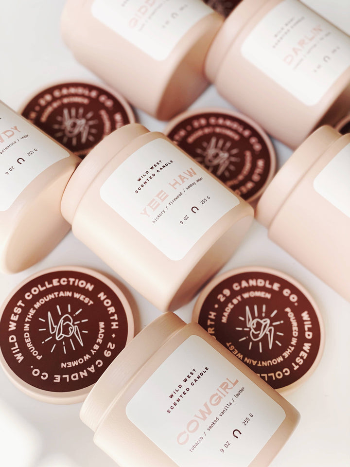 Darlin' Candle, Western Candle, Pink Candle, Coastal Cowgirl