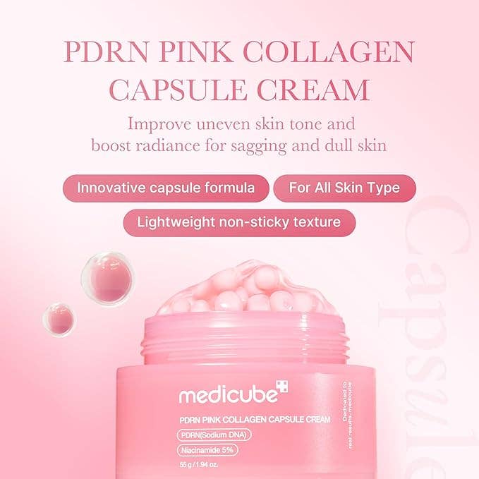 Medicube Moisturizer 1.94 oz-Salmon DNA PDRN Pink Collagen Capsule Cream