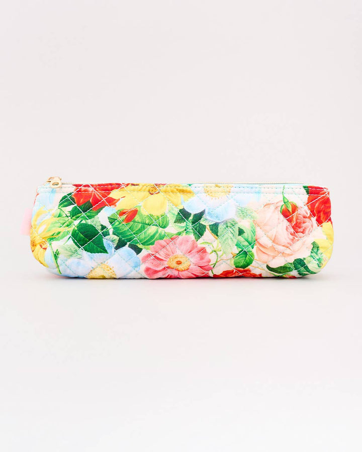 Quilted Pencil Pouch, Oil Paint Floral