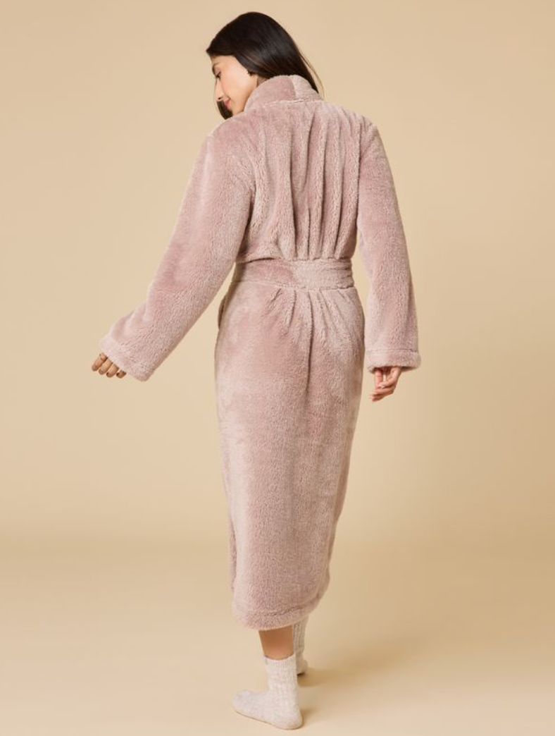 Women's Soft Plush Cozy Wrap Robe with Belt