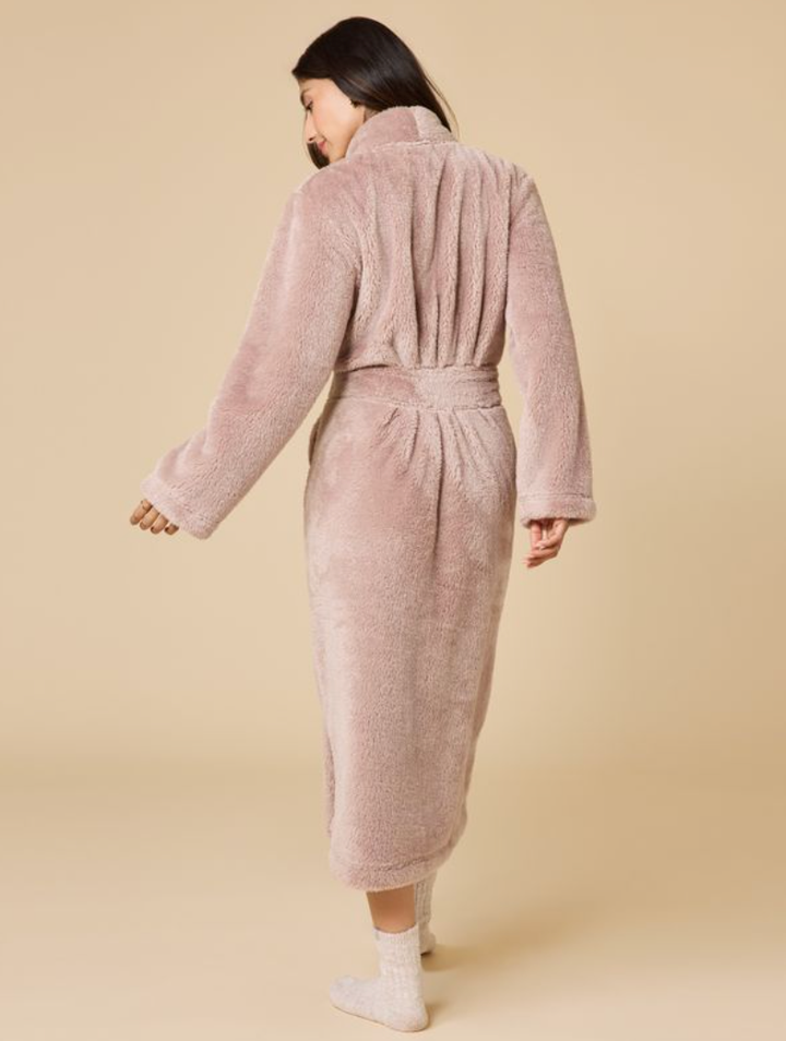 Women's Soft Plush Cozy Wrap Robe with Belt