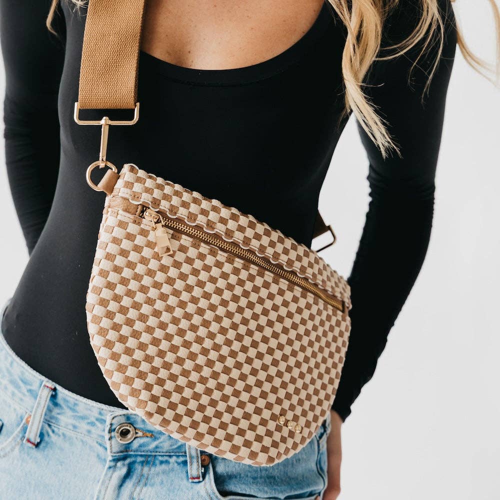 Westlyn Woven Bum Bag-Leather