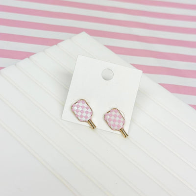 Enamel Pickleball Stud Earrings