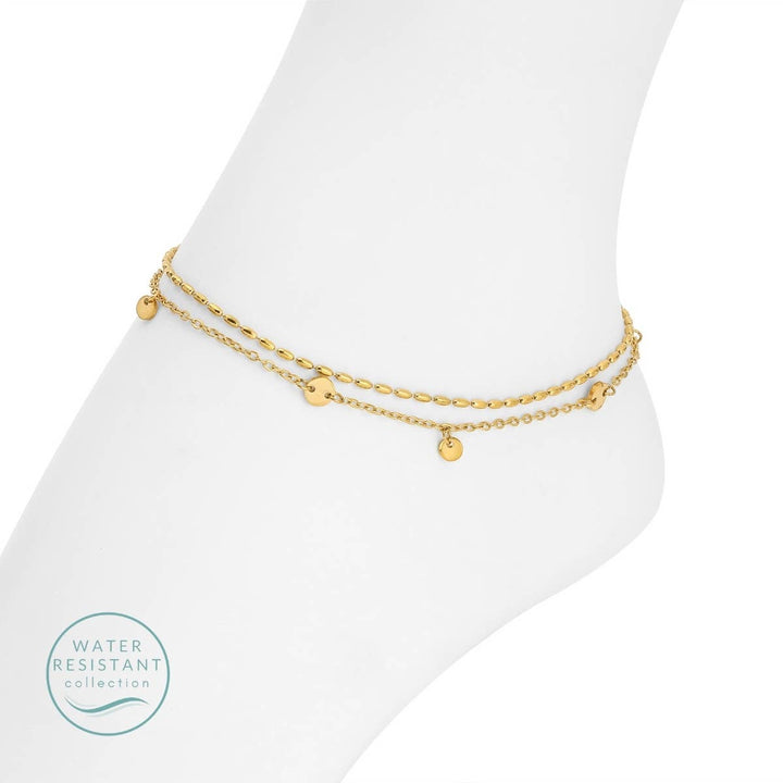 Anklet-Water Resistant Double Layer Flat Charmed