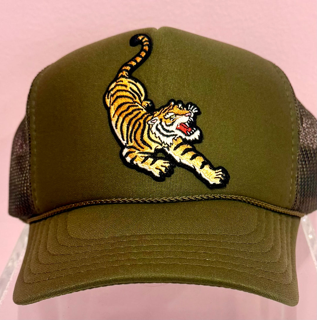 Army Green Tiger Trucker Hat Collection
