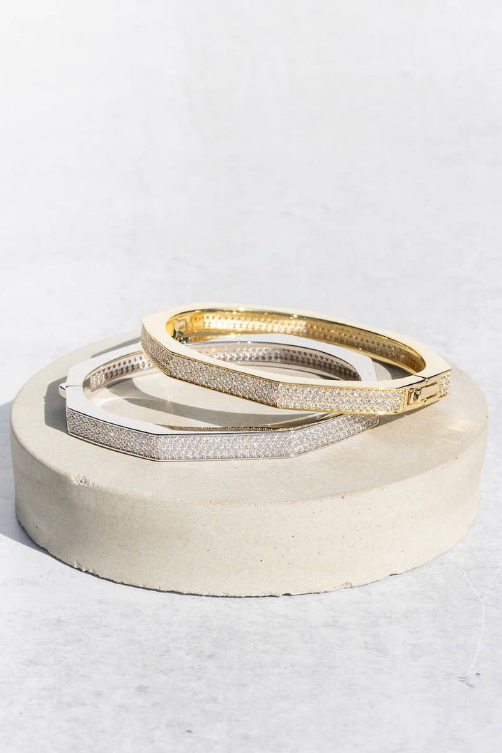 Bracelet-14k Gold Plate Octavia Bangle