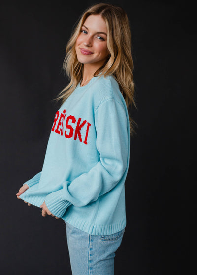 Light Blue Apres Ski Sweater