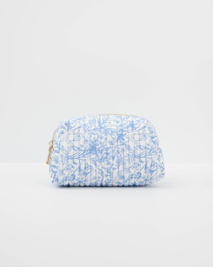 Bunny Blues Small Quilted Make Up Bag