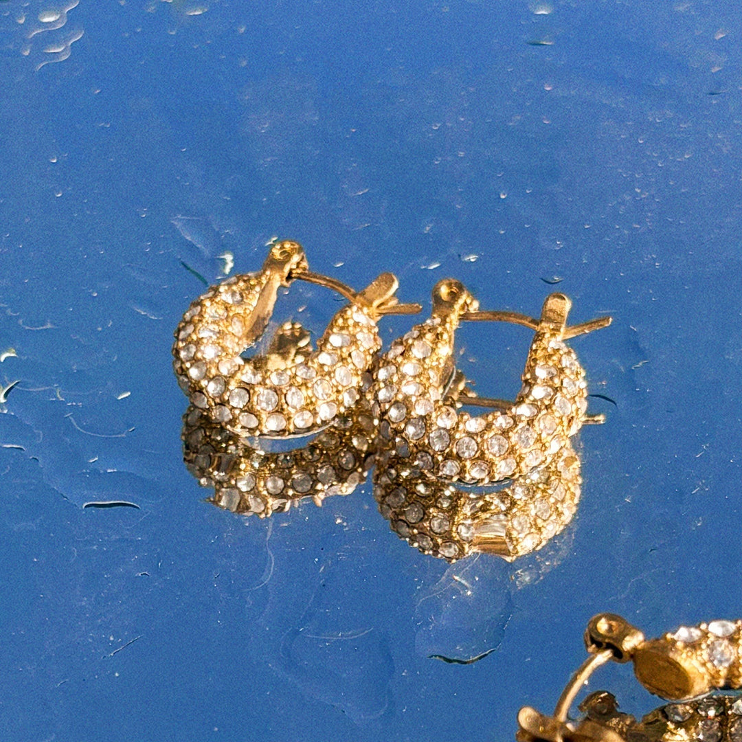 Earrings-Disco Baby Hoops