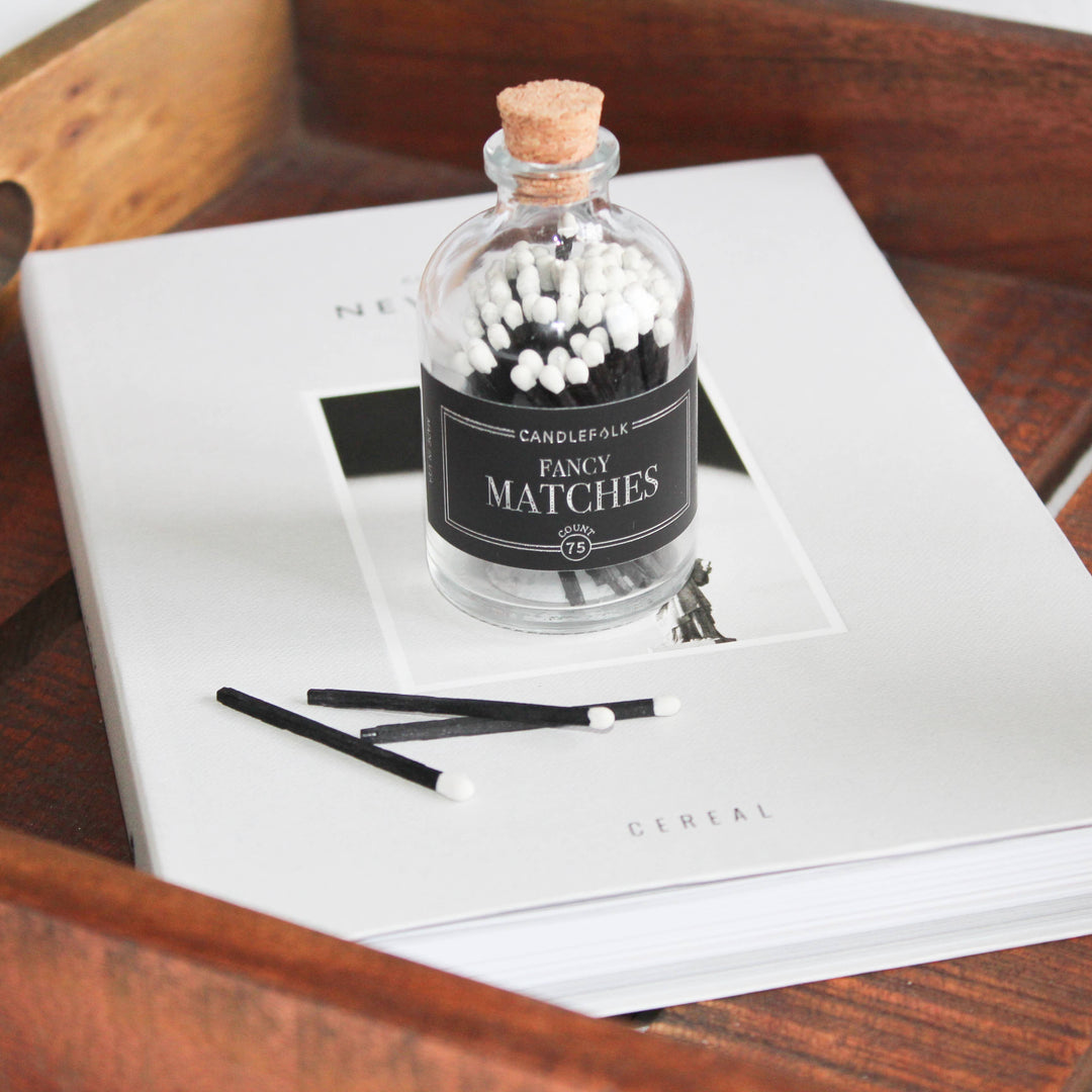 Apothecary Matches-Black & White