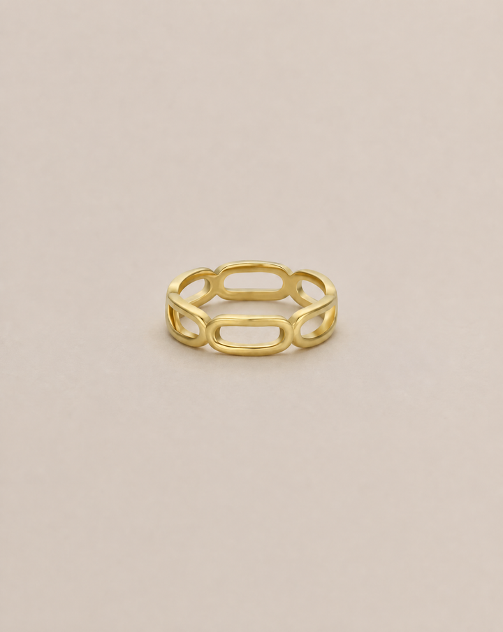Gold Rings - Chain Link