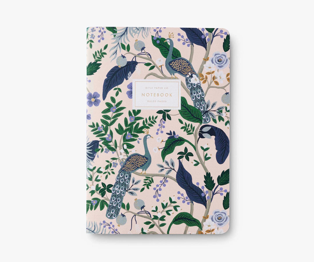 Set of 3 Notebooks- Peacock