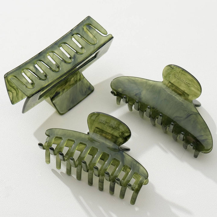 Jade Green Large - Assorted Claw Clips