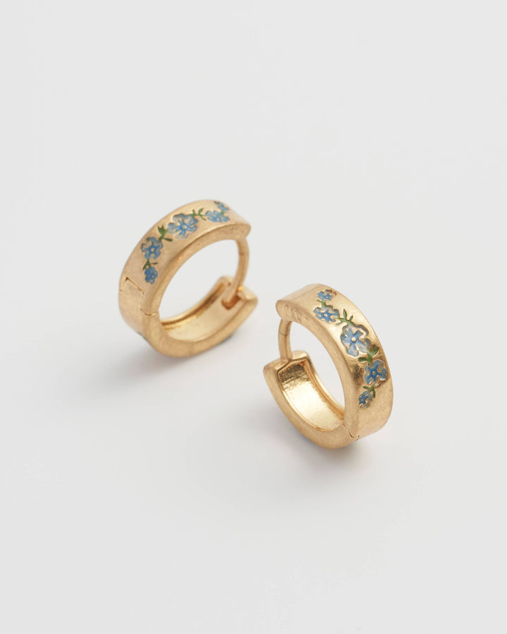 Forget-Me-Not Mini Hoops