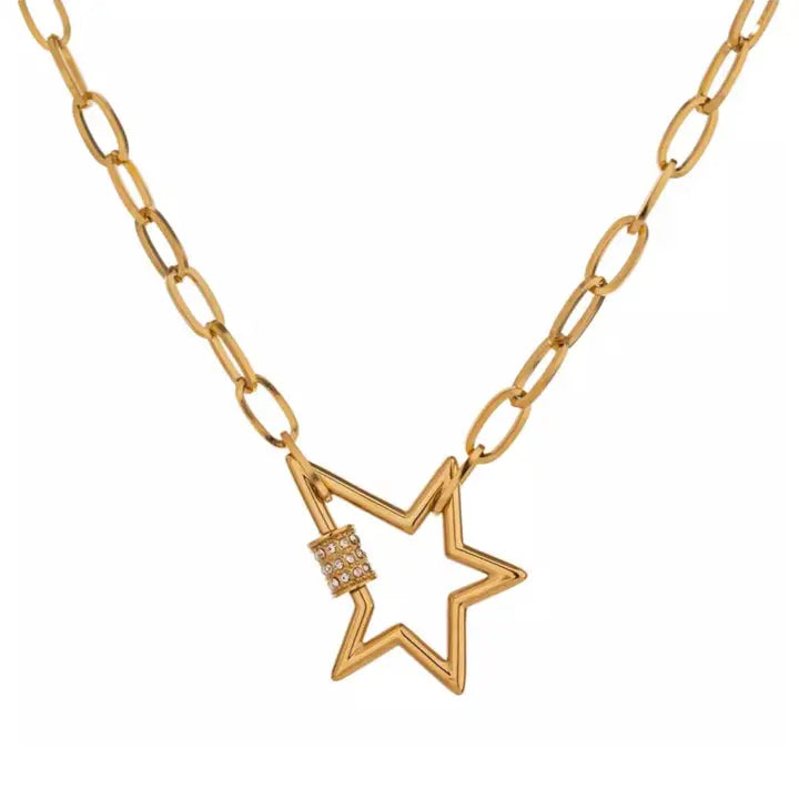 Rock Star Necklace Gold