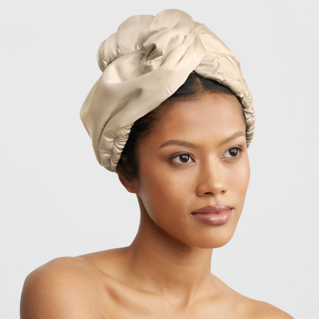 Satin Wrapped Hair Towel