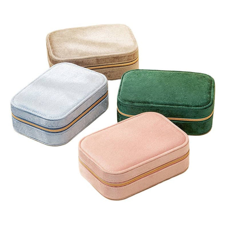 Two Tier Velvet Jewelry Case
