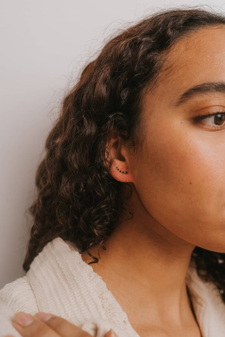 Earrings-Black Crawler