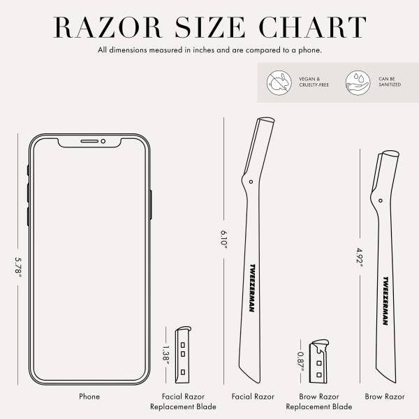 Retail-Metal Brow Razor