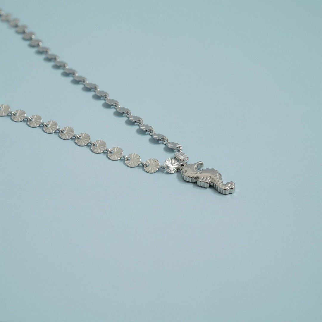 18K Gold PVD Stainless Steel Sunburst Chain Necklace