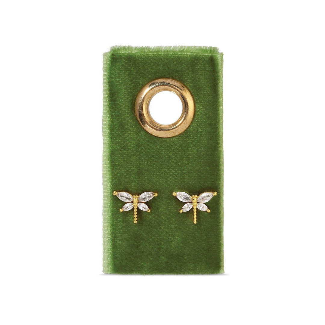 Velvet Gift Tag-Dragonfly Studs