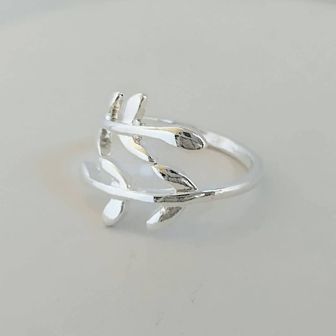 Leaf Ring, Nature Ring, Bypass Nature Ring: Rose Gold