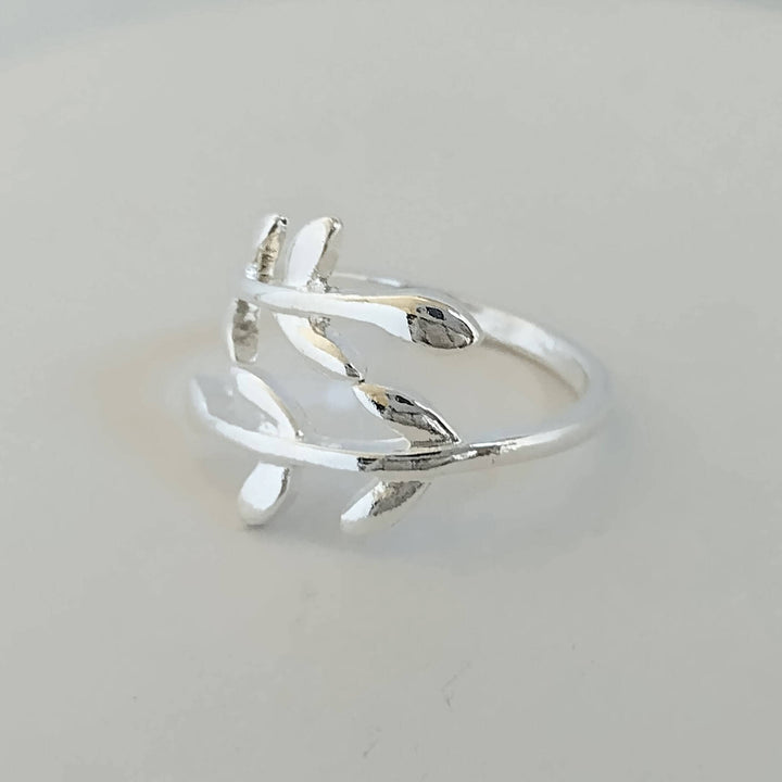 Leaf Ring, Nature Ring, Bypass Nature Ring: Rose Gold