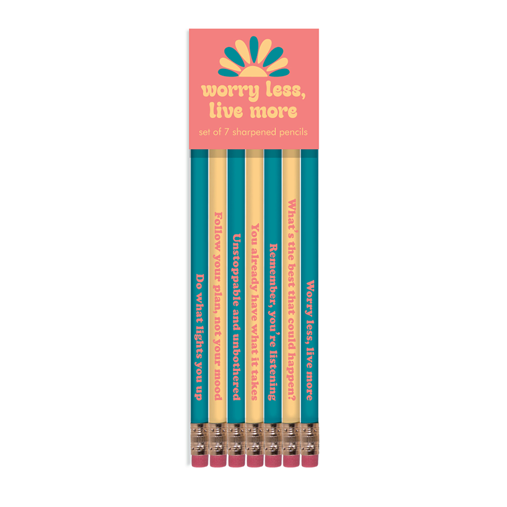 Worry Less Live More-Pencil Set