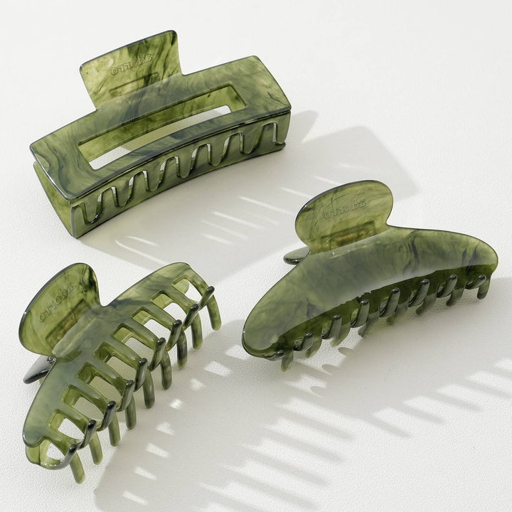 Jade Green Large - Assorted Claw Clips