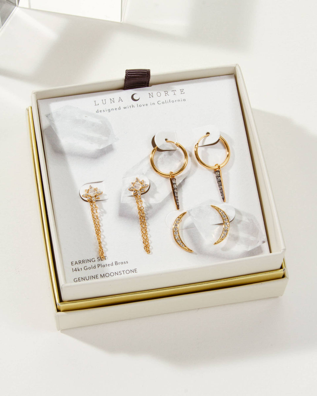 Twilight Earring Set- Moonstone