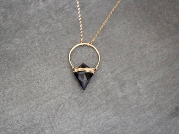 Necklace-Albatross - Smoky Quartz