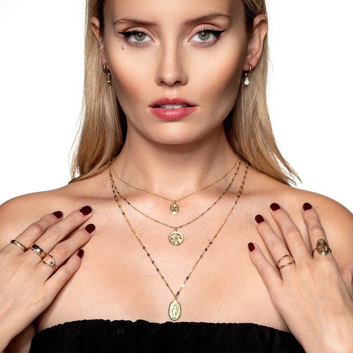 Necklace-Gold Small Virgin Mary