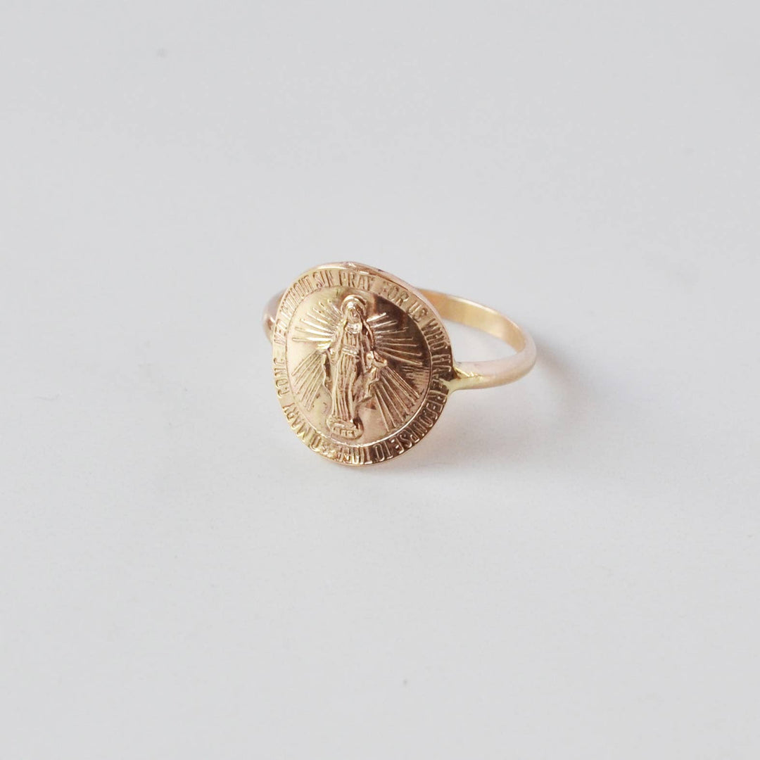 Ring-Gold Mother Mary Coin