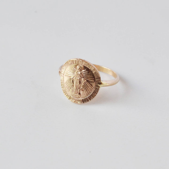 Ring-Gold Mother Mary Coin
