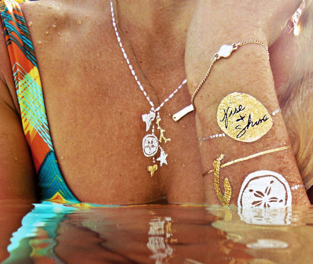 Goldfish Kiss H2o Temporary Tattoo | Beachy tropical tattoos