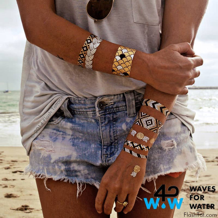 Goldfish Kiss H2o Temporary Tattoo | Beachy tropical tattoos