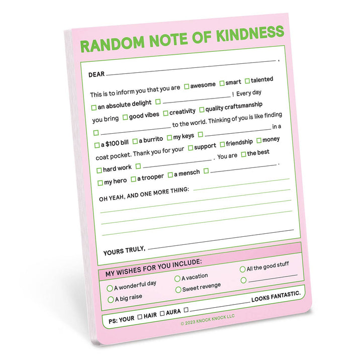 Nifty Note Pad-Random Note of Kindness (Pastel Version)