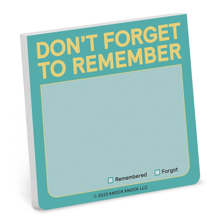 Sticky Note Pad-Don’t Forget to Remember (Pastel Version)
