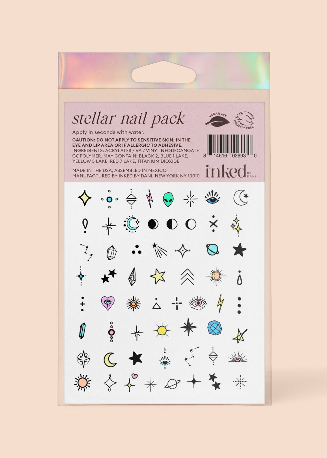 Stellar Nail Art Temporary Tattoo Pack