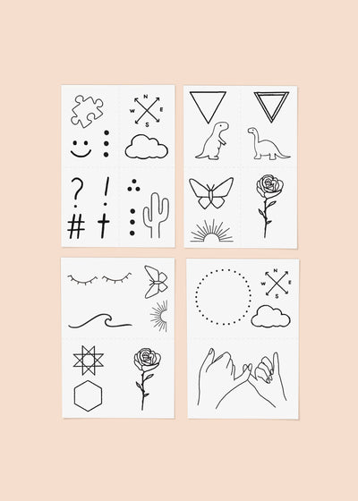 Barely There Temporary Tattoo Pack