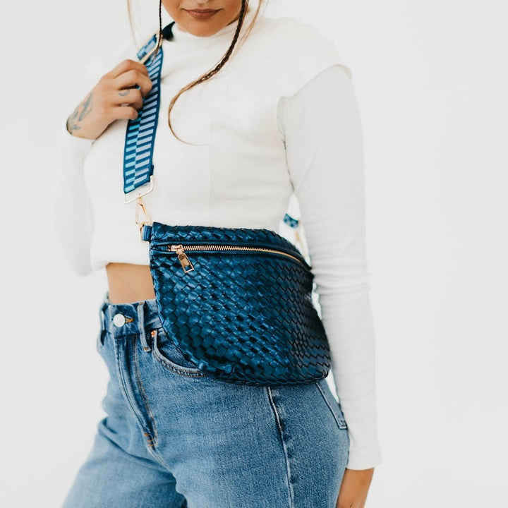 Westlyn Woven Bum Bag-Leather