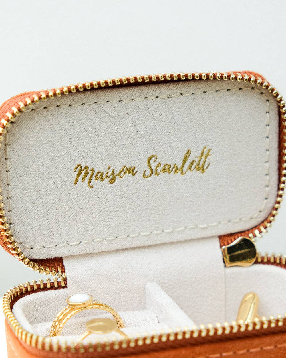 Marie-Velvet Mini Travel Jewelry Box