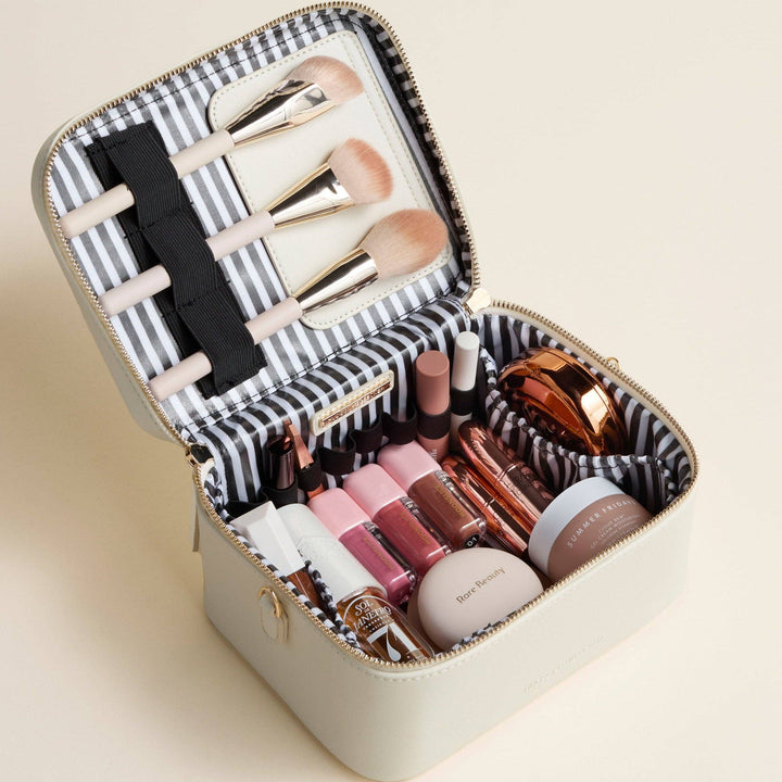 Jetsetter Train Case-Ecru Cream