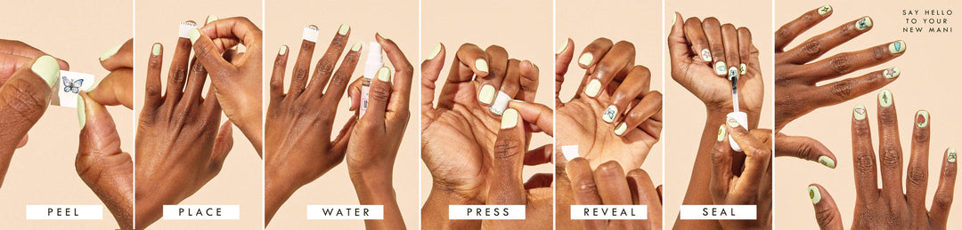 B&W Nail Art Temporary Tattoo Pack